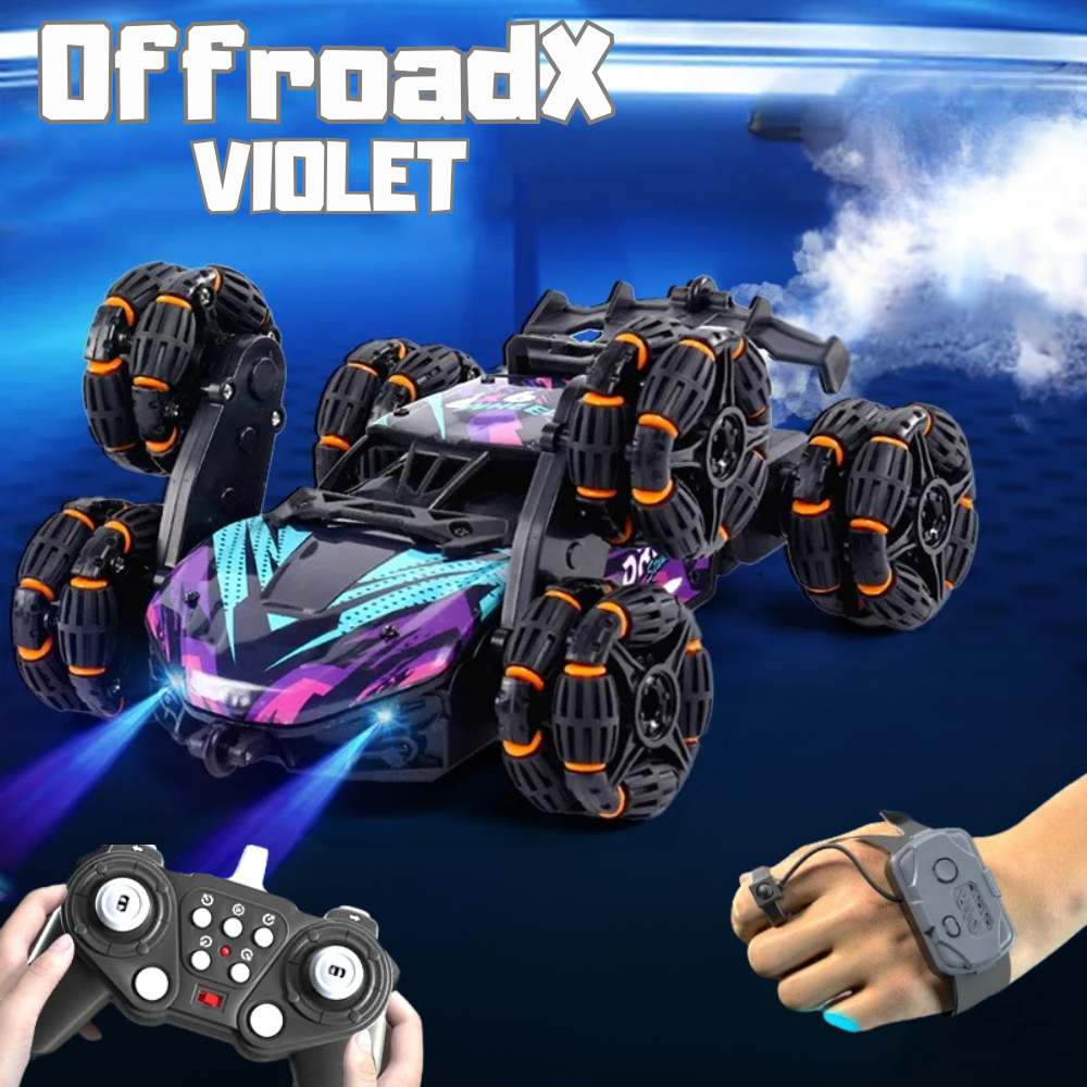 SUV RC Tout-Terrain OffRoadX-Suspension Intégrale, Fumée, LED, Télécomande Puissante