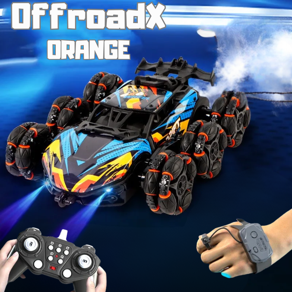 SUV RC Tout-Terrain OffRoadX-Suspension Intégrale, Fumée, LED, Télécomande Puissante
