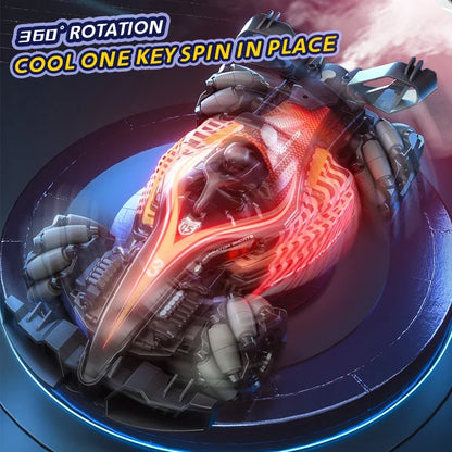 Voiture RC Drift 360° DriftMaster-Fumée Réelle, LED, Son, Télécommande & Bracelet Gestuel