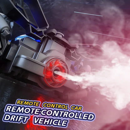 Voiture RC Drift 360° DriftMaster-Fumée Réelle, LED, Son, Télécommande & Bracelet Gestuel